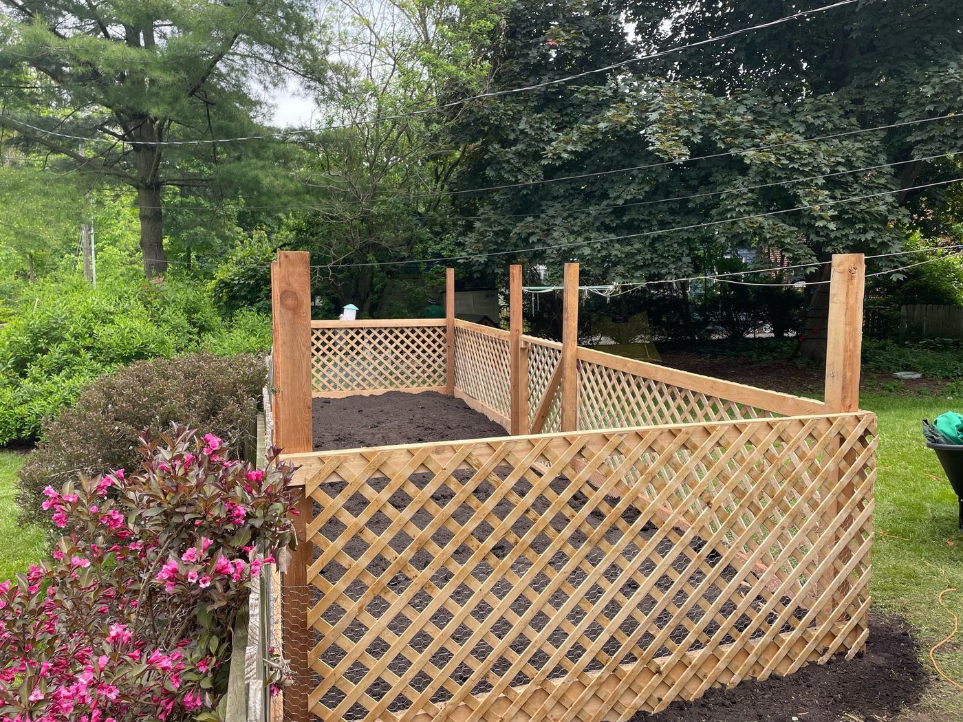 Finished raised bed with new plantings