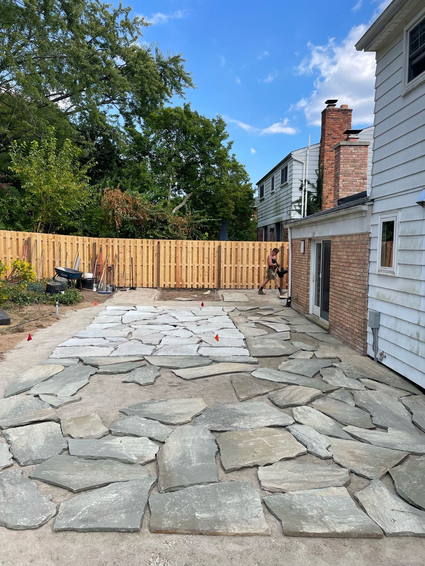 Flagstone walkway