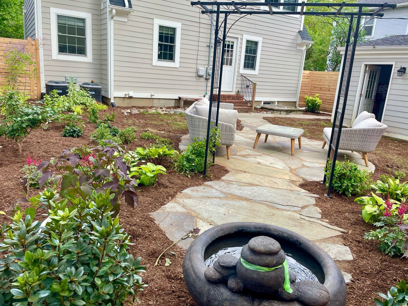 Garden renovation detail