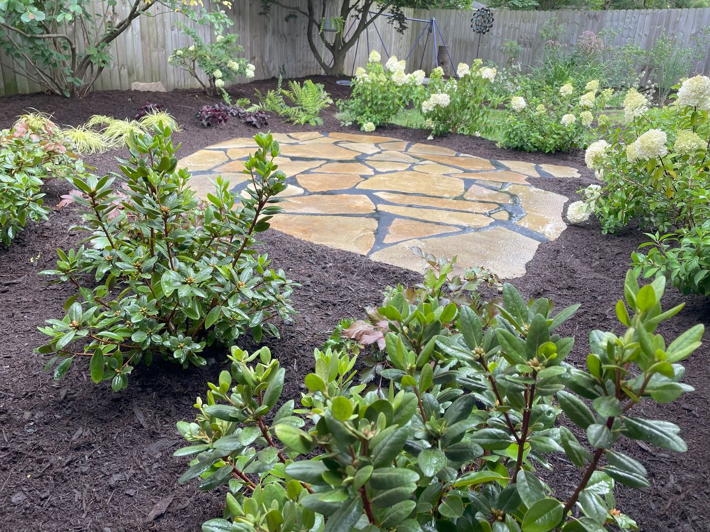 Custom stone patio