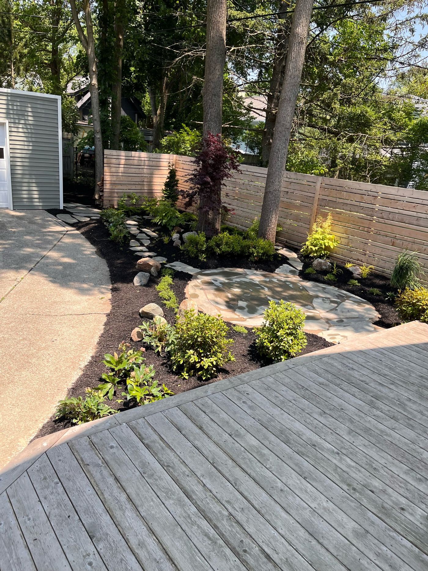 Yard makeover finished detail