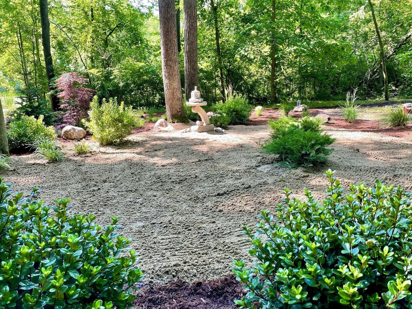 Zen garden installation